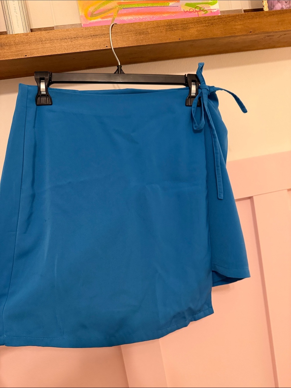 Blue super down skirt